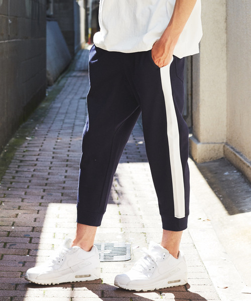 Rocky Monroe（ロッキーモンロー）の「ポンチクロップドジョガーパンツ（スウェットパンツ・メンズ・ブラック/カーキ/グレー/ホワイト/ネイビー/チャコール/グレー系その他/ベージュ/ブラック系その他/ブルー系その他/ホワイト系その他/グレー系その他2/ベージュ系その他/ブラック系その他2/グレー系その他3/グレー系その他4/ブルー系その他2/ホワイト系その他2・L/M/LL）」の17枚目の写真