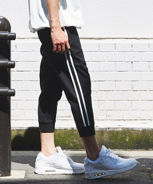 Rocky Monroe（ロッキーモンロー）の「ポンチクロップドジョガーパンツ（スウェットパンツ・メンズ・ブラック/カーキ/グレー/ホワイト/ネイビー/チャコール/グレー系その他/ベージュ/ブラック系その他/ブルー系その他/ホワイト系その他/グレー系その他2/ベージュ系その他/ブラック系その他2/グレー系その他3/グレー系その他4/ブルー系その他2/ホワイト系その他2・L/M/LL）」の7枚目の写真