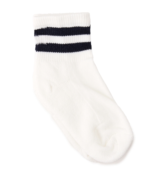 BEAMS BOY（ビームスボーイ）の「THOROGOOD / 3P ラインソックス（ソックス/靴下・レディース・ホワイト/ネイビー・ONE SIZE）」の5枚目の写真