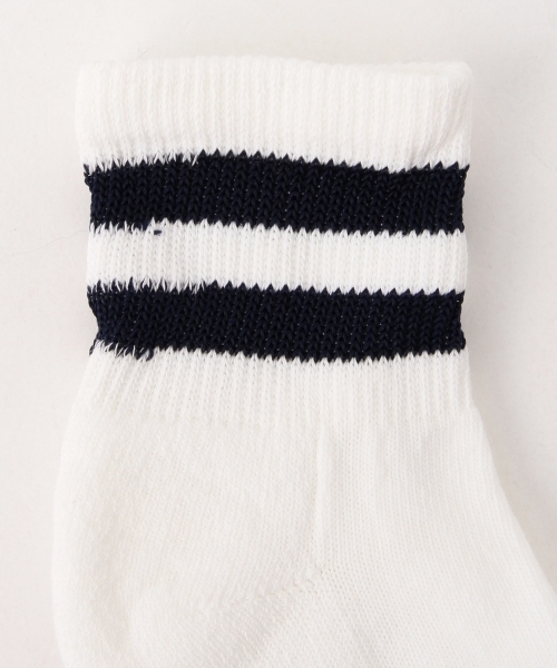 BEAMS BOY（ビームスボーイ）の「THOROGOOD / 3P ラインソックス（ソックス/靴下・レディース・ホワイト/ネイビー・ONE SIZE）」の6枚目の写真