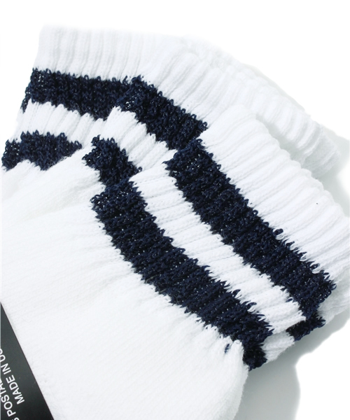 BEAMS BOY（ビームスボーイ）の「THOROGOOD / 3P ラインソックス（ソックス/靴下・レディース・ホワイト/ネイビー・ONE SIZE）」の3枚目の写真