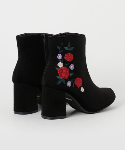 WEGO（ウィゴー）の「WEGO/刺繍ベロアブーツ（ブーツ・レディース・ブラック/ブラウン・LARGE/MEDIUM）」の3枚目の写真