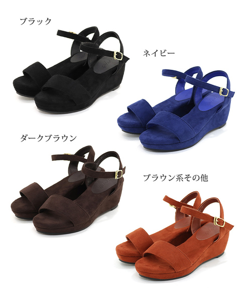 SESTO(セスト)の「ミドルウエッジソールアンクルストラップサンダル(サンダル・レディース・ブラウン系その他/ダークブラウン/パープル/グレイッシュベージュ/ネイビー/ブラック/マスタード/ライトベージュ・M/S/L/3L/LL)」の10枚目の写真