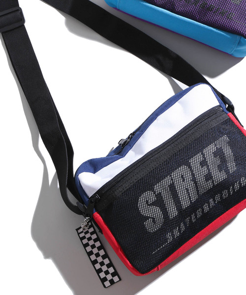 WEGO(ウィゴー)の「WEGO/STREETメッシュポケットショルダーバッグ(ショルダーバッグ・レディース・ベージュ/ブラック/ピンク/トリコロール/マルチ・FREE)」の5枚目の写真