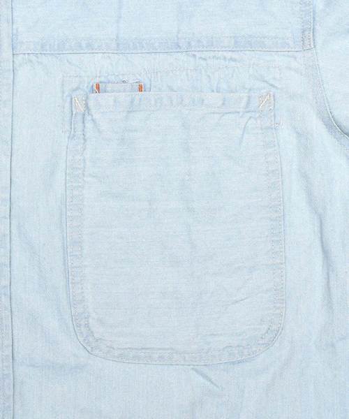 GREEN BOWL（グリーンボウル）の「GREEN BOWL 8oz Denim Bleached Shirts/グリーンボウル 8オンス デニム ブリーチ シャツ（シャツ/ブラウス・メンズ・ブルー・40/38）」の10枚目の写真