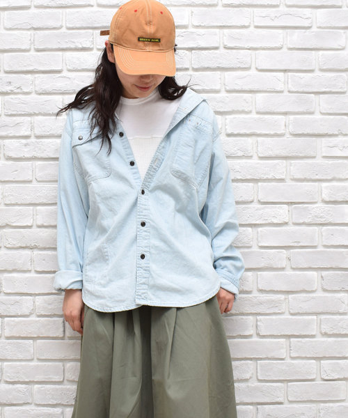 GREEN BOWL（グリーンボウル）の「GREEN BOWL 8oz Denim Bleached Shirts/グリーンボウル 8オンス デニム ブリーチ シャツ（シャツ/ブラウス・メンズ・ブルー・40/38）」の5枚目の写真