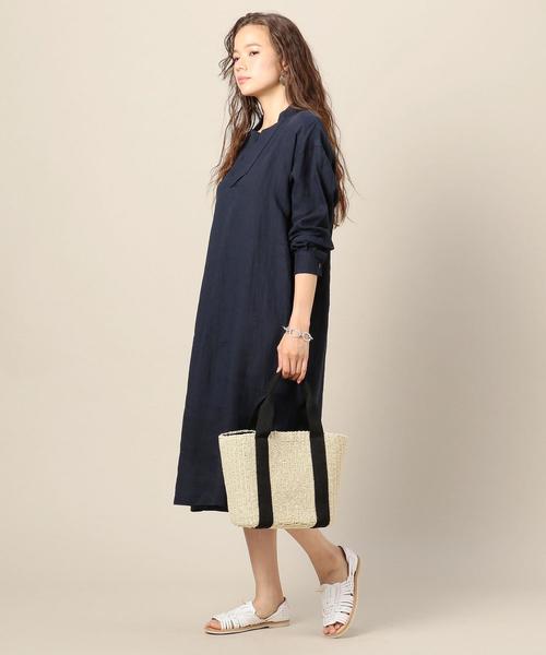 BEAUTY&YOUTH UNITED ARROWS（ビューティーアンドユースユナイテッドアローズ）の「BY ヨークネックロングスリーブワンピース（ワンピース・レディース・ネイビー/オリーブ・FREE）」の9枚目の写真