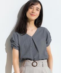 green label relaxing | D サッカーストライプ ソデツイスト カットソー(Tシャツ/カットソー)