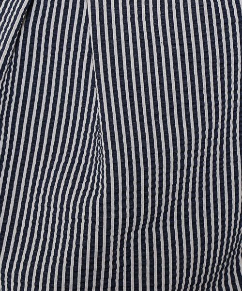 green label relaxing（グリーンレーベルリラクシング）の「D サッカーストライプ ソデツイスト カットソー ◆（Tシャツ/カットソー・レディース・ベージュ/ダークグリーン/ネイビー・FREE）」の13枚目の写真