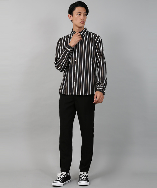 Ressaca（レサーカ）の「ストレッチスラックスパンツ（スラックス・メンズ・ブラック/グレー×ピンク/ネイビー・S/M/L/XL）」の5枚目の写真