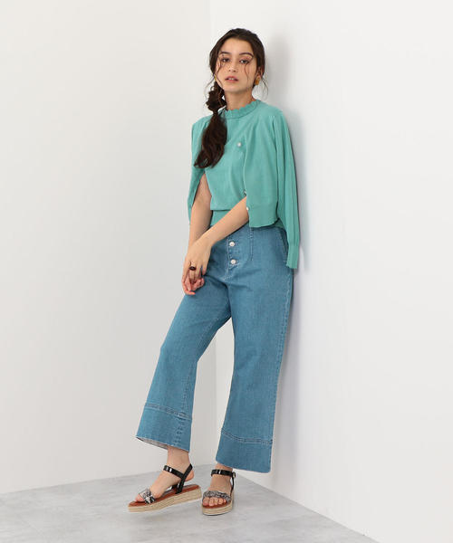 EMMEL REFINES（エメルリファインズ）の「【EMMEL REFINES】〔ハンドウォッシャブル〕FC H/W 衿スカラ ノースリーブ×クルーネックカーディガン（カーディガン/ボレロ・レディース・ライトブルー/ベージュ/ブラック・FREE）」の17枚目の写真