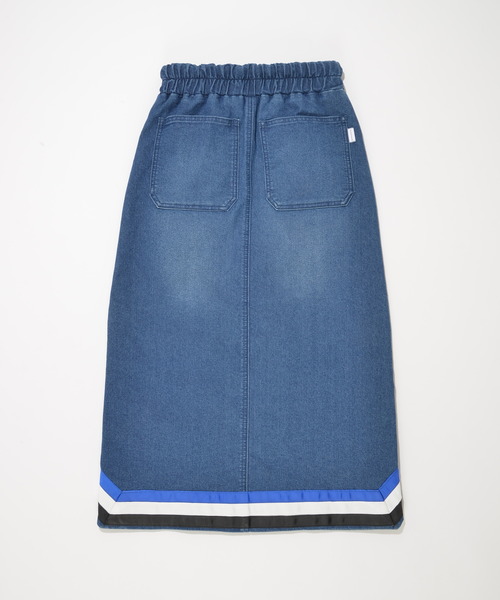 SUPERTHANKS（スーパーサンクス）の「3ラインテープデニムタイトスカート（デニムスカート・レディース・ライトブルー/ブラック/ブルー・SMALL/MEDIUM）」の4枚目の写真