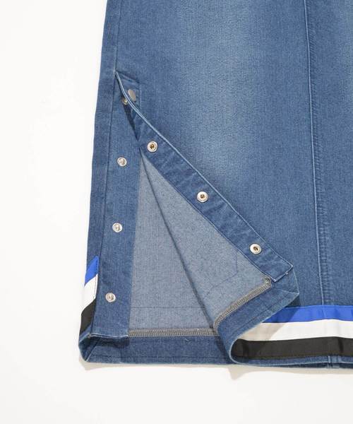 SUPERTHANKS（スーパーサンクス）の「3ラインテープデニムタイトスカート（デニムスカート・レディース・ライトブルー/ブラック/ブルー・SMALL/MEDIUM）」の5枚目の写真