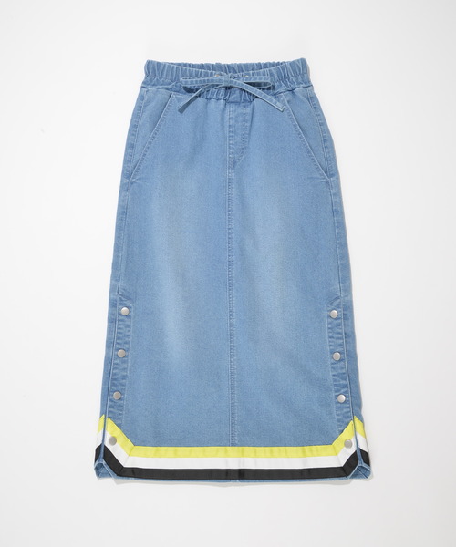 SUPERTHANKS（スーパーサンクス）の「3ラインテープデニムタイトスカート（デニムスカート・レディース・ライトブルー/ブラック/ブルー・SMALL/MEDIUM）」の8枚目の写真