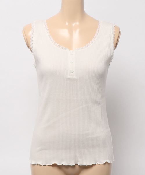 apres jour（アプレジュール）の「ヘンリーネックリブタンク【ZOZOTOWN限定アイテム】（タンクトップ・レディース・イエロー/ブルー/オフホワイト/ブラック・フリー）」の13枚目の写真