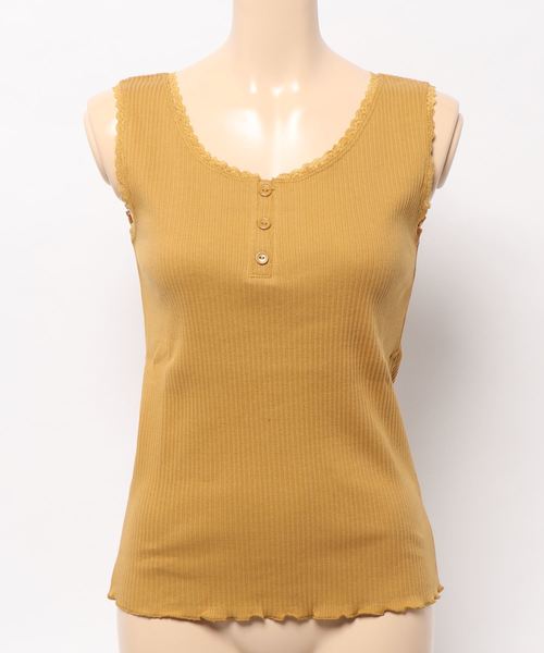 apres jour（アプレジュール）の「ヘンリーネックリブタンク【ZOZOTOWN限定アイテム】（タンクトップ・レディース・イエロー/ブルー/オフホワイト/ブラック・フリー）」の16枚目の写真