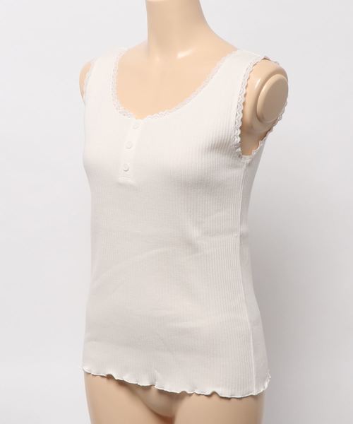 apres jour（アプレジュール）の「ヘンリーネックリブタンク【ZOZOTOWN限定アイテム】（タンクトップ・レディース・イエロー/ブルー/オフホワイト/ブラック・フリー）」の17枚目の写真