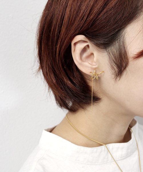 contra bo nepre(コントラ ボ ネプレ )の「OPTILE elitto pierce back chain / オプティルエリットピアスバックチェーン(ピアス(両耳用)・レディース・ゴールド・FREE)」の1枚目の写真