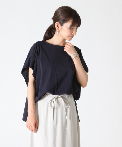 1er Arrondissement(プルミエアロンディスモン)の「バックニュアンスTシャツ(Tシャツ/カットソー)」|ネイビー