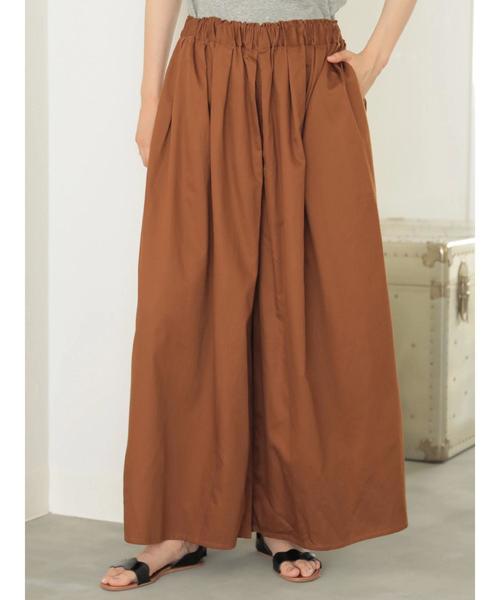 AMERICAN HOLIC（アメリカンホリック）の「ハイウエストタックギャザーロングガウチョパンツ（その他パンツ・レディース・ベージュ/ネイビー/ストライプ/ドット/カーキ/キャメル・M/L）」の21枚目の写真