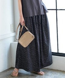 AMERICAN HOLIC | ハイウエストタックギャザーロングガウチョパンツ(その他パンツ)