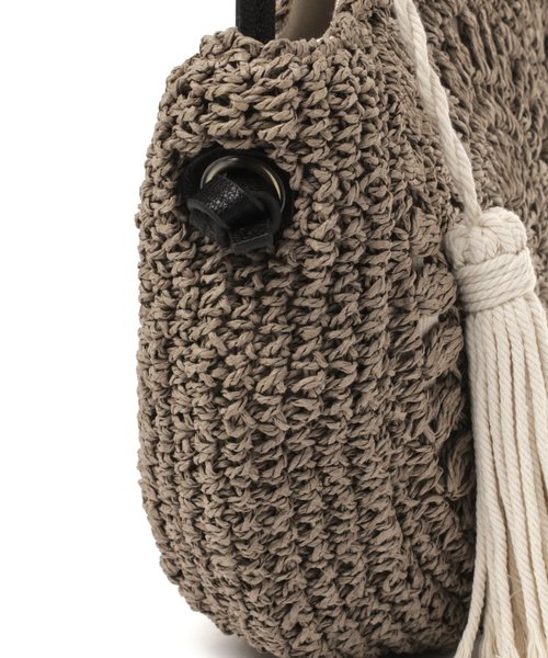 niko and...(ニコアンド)の「オリジナルラウンド2WAYショルダーバッグ(ショルダーバッグ・レディース・ナチュラル/ボルドー/グレー・0)」の5枚目の写真