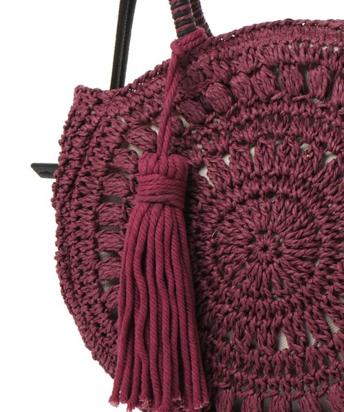 niko and...(ニコアンド)の「オリジナルラウンド2WAYショルダーバッグ(ショルダーバッグ・レディース・ナチュラル/ボルドー/グレー・0)」の10枚目の写真