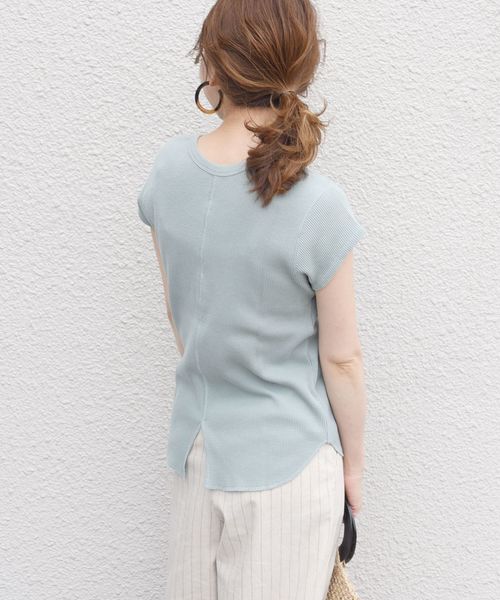 SHIPS(シップス)の「ワッフルヘンリーネックプルオーバー◇(Tシャツ/カットソー・レディース・ブラック/ブラウン/ライトグリーン・ONE SIZE)」の13枚目の写真