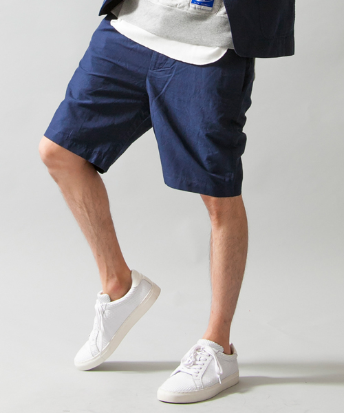 MONKEY TIME（モンキータイム）の「MT∴ コットンリネン ポプリン ノープリーツ ショーツ◆（スラックス・メンズ・ブラック/ネイビー・SMALL/LARGE/MEDIUM）」の5枚目の写真