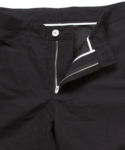 MONKEY TIME（モンキータイム）の「MT∴ コットンリネン ポプリン ノープリーツ ショーツ◆（スラックス・メンズ・ブラック/ネイビー・SMALL/LARGE/MEDIUM）」の9枚目の写真