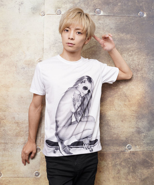 おしゃれスタ(オシャレスタ)の「モノトーンガールズフォトプリントクルーネックTシャツ(KU)(Tシャツ/カットソー・メンズ・A/B/C/D・M/L)」の17枚目の写真