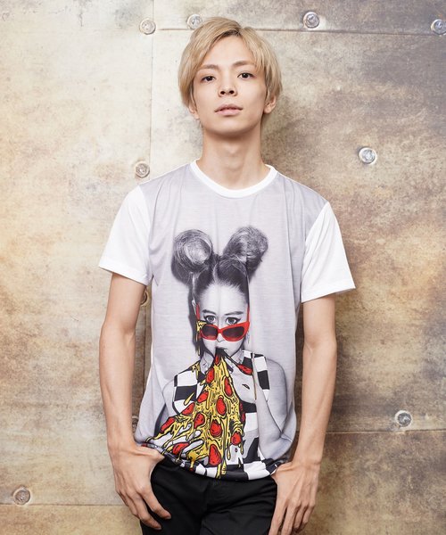 おしゃれスタ(オシャレスタ)の「モノトーンガールズフォトプリントクルーネックTシャツ(KU)(Tシャツ/カットソー・メンズ・A/B/C/D・M/L)」の11枚目の写真