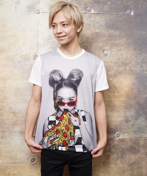 おしゃれスタ(オシャレスタ)の「モノトーンガールズフォトプリントクルーネックTシャツ(KU)(Tシャツ/カットソー・メンズ・A/B/C/D・M/L)」の10枚目の写真