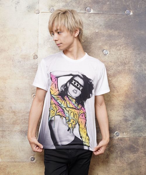 おしゃれスタ(オシャレスタ)の「モノトーンガールズフォトプリントクルーネックTシャツ(KU)(Tシャツ/カットソー・メンズ・A/B/C/D・M/L)」の9枚目の写真