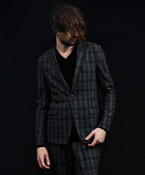 5351 POUR LES HOMMES(ゴーサンゴーイチプールオム)の「コスミカルウォームチェックジャケット(テーラードジャケット・メンズ・チャコールグレー・44/46/48/50)」の4枚目の写真