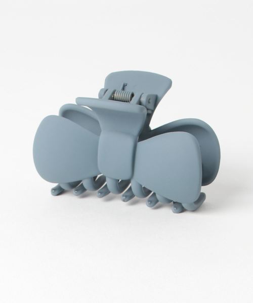 Fun & Daily（ファンアンドデイリー）の「F&D : リボンマットカラーへアクリップ（バレッタ/ヘアクリップ・レディース・ブラック/ネイビー/グレー/ピンク/グリーン/ワインレッド・FREE）」の3枚目の写真