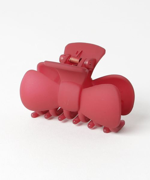 Fun & Daily（ファンアンドデイリー）の「F&D : リボンマットカラーへアクリップ（バレッタ/ヘアクリップ・レディース・ブラック/ネイビー/グレー/ピンク/グリーン/ワインレッド・FREE）」の6枚目の写真