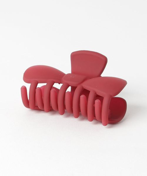 Fun & Daily（ファンアンドデイリー）の「F&D : リボンマットカラーへアクリップ（バレッタ/ヘアクリップ・レディース・ブラック/ネイビー/グレー/ピンク/グリーン/ワインレッド・FREE）」の7枚目の写真