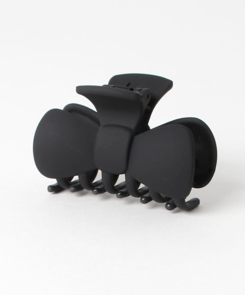 Fun & Daily（ファンアンドデイリー）の「F&D : リボンマットカラーへアクリップ（バレッタ/ヘアクリップ・レディース・ブラック/ネイビー/グレー/ピンク/グリーン/ワインレッド・FREE）」の9枚目の写真