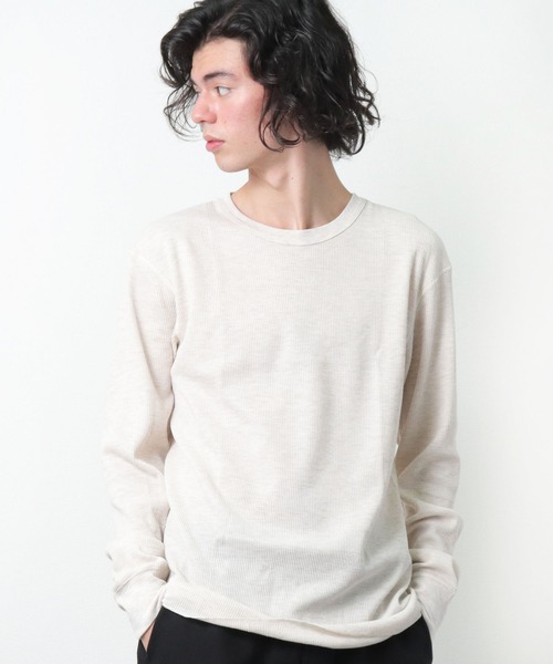 Healthknit(ヘルスニット)の「【 Healthknit / ヘルスニット 】 # ベーシックワッフルクルーネック長袖Tシャツ 602L SIP(Tシャツ/カットソー・メンズ・レッド系その他/ブルー系その他/ヘザーグレー/オートミール/ブラック系その他/グレー系その他/オフホワイト/ブラック/ネイビー/グリーン/ブラウン/ブルー・MEDIUM/LARGE/X-LARGE)」の8枚目の写真