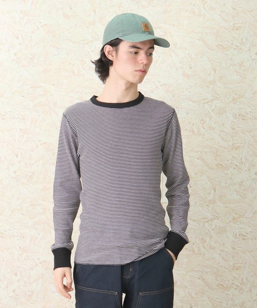 Healthknit(ヘルスニット)の「【 Healthknit / ヘルスニット 】 # ベーシックワッフルクルーネック長袖Tシャツ 602L SIP(Tシャツ/カットソー・メンズ・レッド系その他/ブルー系その他/ヘザーグレー/オートミール/ブラック系その他/グレー系その他/オフホワイト/ブラック/ネイビー/グリーン/ブラウン/ブルー・MEDIUM/LARGE/X-LARGE)」の4枚目の写真