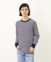 【 Healthknit / ヘルスニット 】 # ベーシックワッフルクルーネック長袖Tシャツ 602L SIP