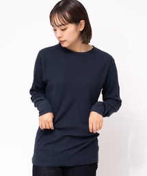 【 Healthknit / ヘルスニット 】 # ベーシックワッフルクルーネック長袖Tシャツ 602L SIP