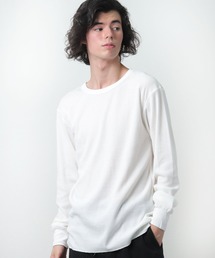 【 Healthknit / ヘルスニット 】 # ベーシックワッフルクルーネック長袖Tシャツ 602L SIP