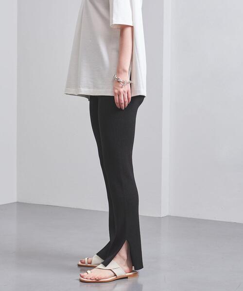 UNITED ARROWS(ユナイテッドアローズ)の「UWSC リブ スリット パンツ(レギンス/スパッツ・レディース・ベージュ/ブラック・38/36)」の17枚目の写真