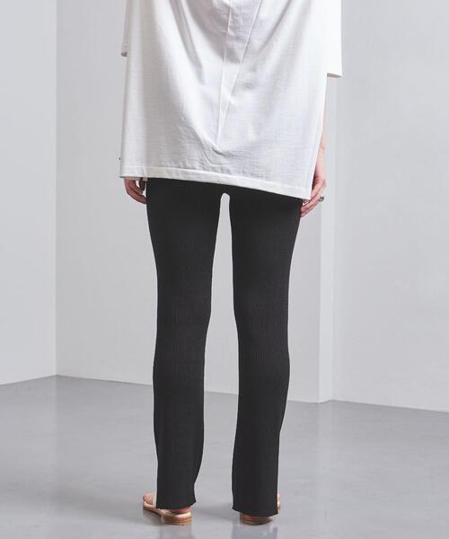 UNITED ARROWS(ユナイテッドアローズ)の「UWSC リブ スリット パンツ(レギンス/スパッツ・レディース・ベージュ/ブラック・38/36)」の16枚目の写真