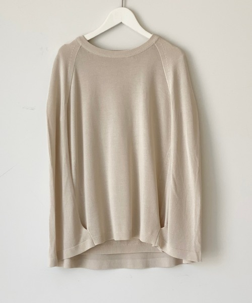 AMERICAN HOLIC（アメリカンホリック）の「マント風ニットプルオーバー ＊（ニット/セーター・レディース・ブラック/ネイビー/モカ/グレイッシュベージュ・M/L）」の7枚目の写真