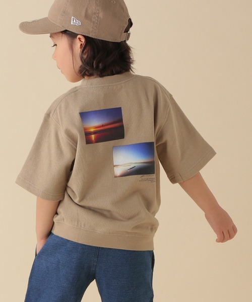 BAYFLOW(ベイフロー)の「【BEACH CLEAN CLUB(SURFRIDER)】5分袖フォトTee(KIDS)(Tシャツ/カットソー・キッズ・ベージュ/ホワイト/サックスブルー・XX-LARGE/SMALL/LARGE/X-LARGE/MEDIUM)」の2枚目の写真