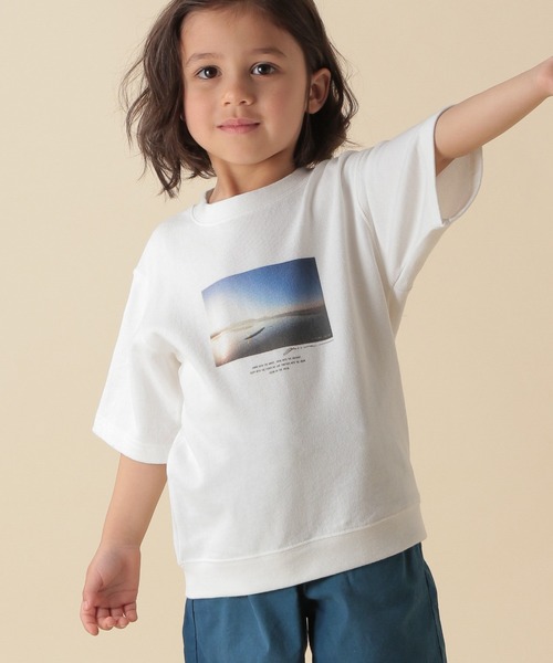 BAYFLOW(ベイフロー)の「【BEACH CLEAN CLUB(SURFRIDER)】5分袖フォトTee(KIDS)(Tシャツ/カットソー・キッズ・ベージュ/ホワイト/サックスブルー・XX-LARGE/SMALL/LARGE/X-LARGE/MEDIUM)」の18枚目の写真