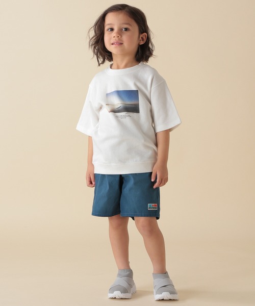 BAYFLOW(ベイフロー)の「【BEACH CLEAN CLUB(SURFRIDER)】5分袖フォトTee(KIDS)(Tシャツ/カットソー・キッズ・ベージュ/ホワイト/サックスブルー・XX-LARGE/SMALL/LARGE/X-LARGE/MEDIUM)」の12枚目の写真